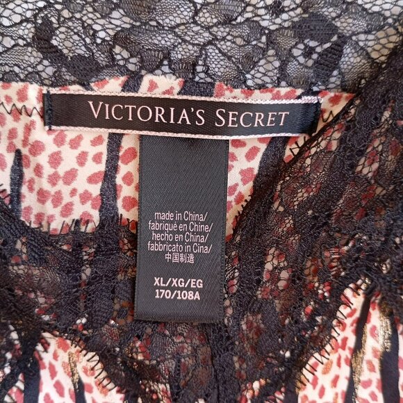 Victorias Secret Lace Trim Animal Print Camisole XL Pijama - Picture 2 of 6